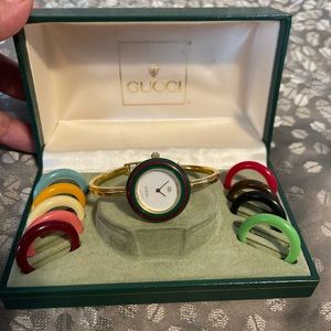 Vintage Gucci watch with different color rings